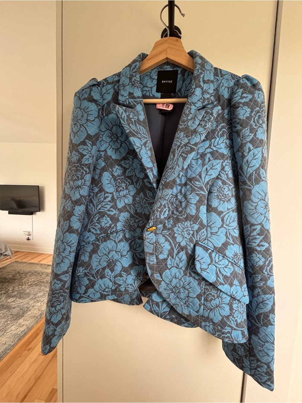 Smythe Blue Floral Jacquard Blazer